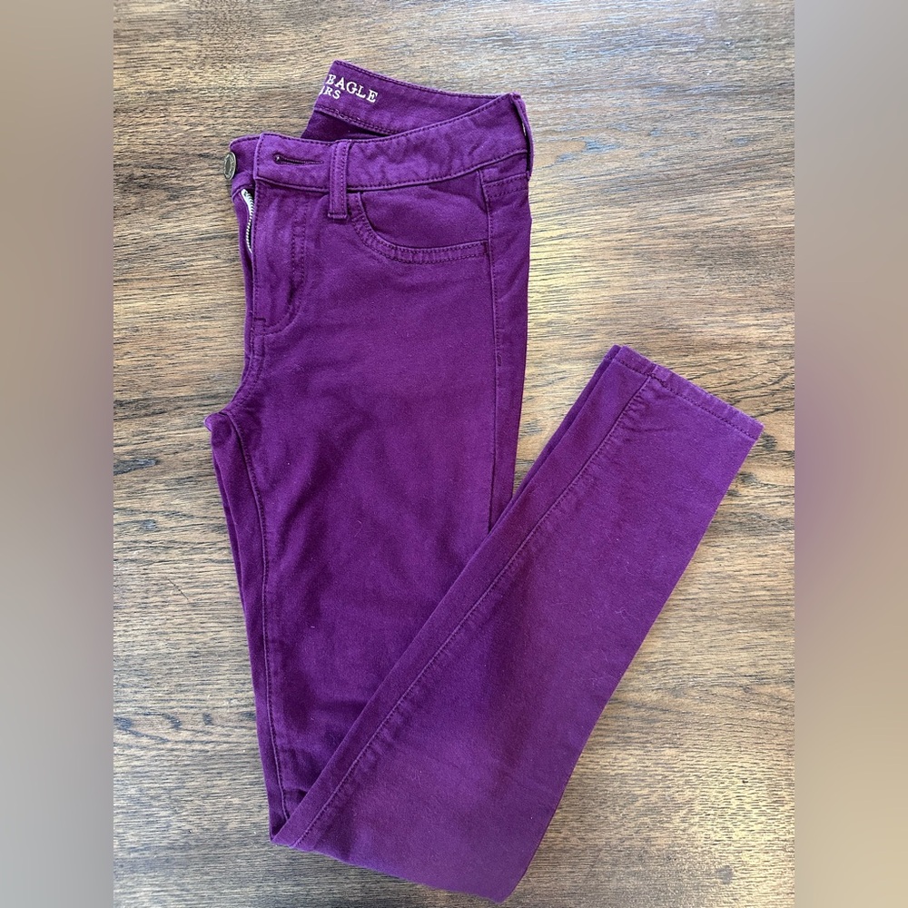 American Eagle Outfitters Purple Jeggings Stretchy Fit